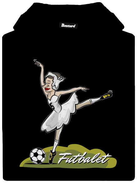 Futbalet pánska mikina klokanka Black