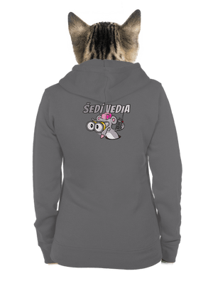 Šedí vedia - myš dámska mikina na zips Steel Gray