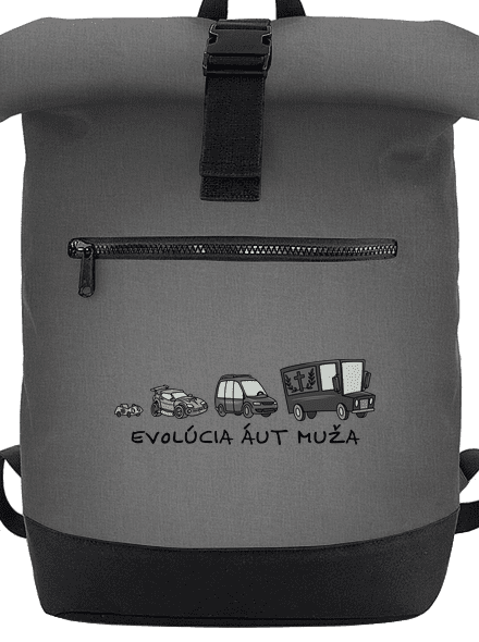 Evolúcia áut muža batoh Grey Marl