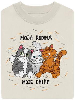 Moja rodina unisex mikina bez kapucne Off White