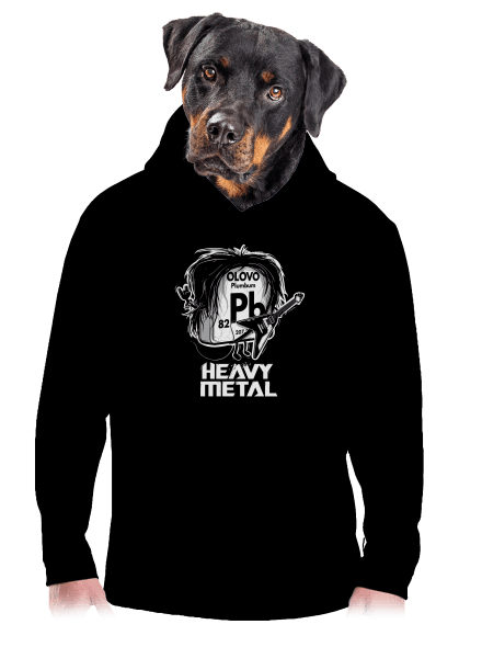 Heavy Metal pánska mikina klokanka Black