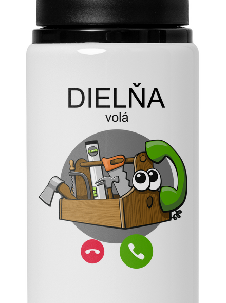 Dielňa volá flaša na vodu White