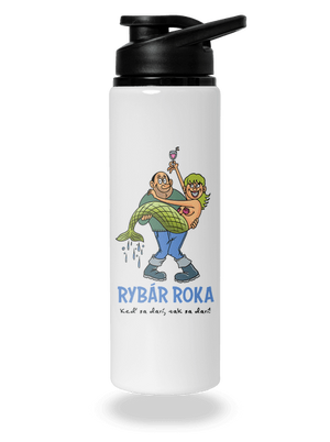 Rybár roka flaša na vodu White
