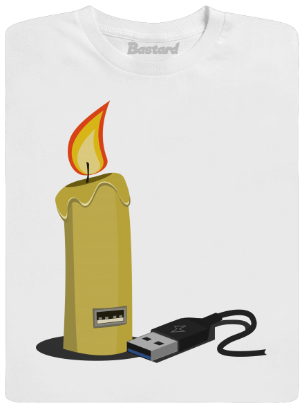 USB sviečka detské tričko White