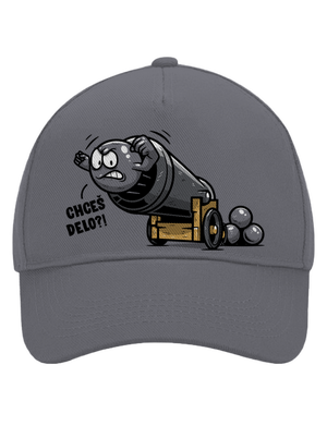 Chceš delo? šiltovka baseballka Graphite grey