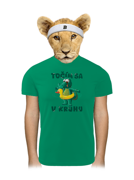 Točím sa v kruhu detské športové tričko Kelly Green Mal