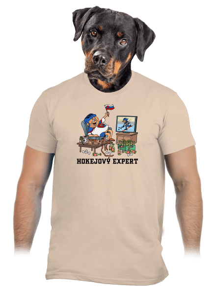 Hokejový expert pánske tričko Sand
