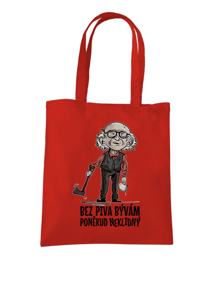 Neklidný bez piva taška Bright Red