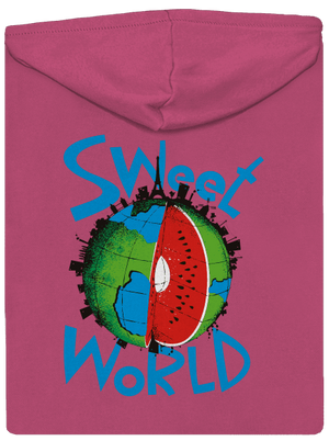 Sweet World dámska mikina na zips Magenta