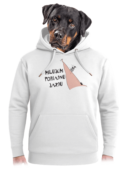 Milujem jazdu unisex mikina premium Snowwhite