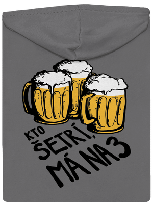 Kto šetrí, má na tri dámska mikina na zips Steel Gray