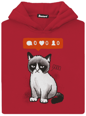 Grumpy detská mikina klokanka Fire Red