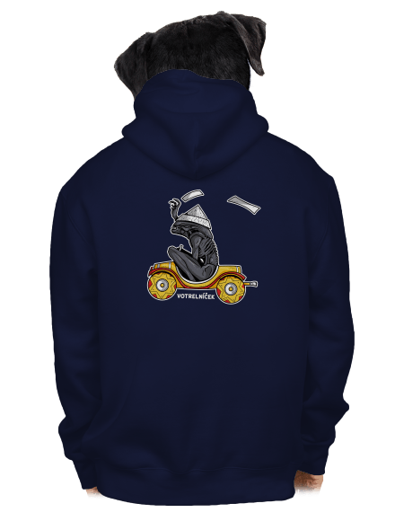 Votrelníček pánska mikina na zips Navy