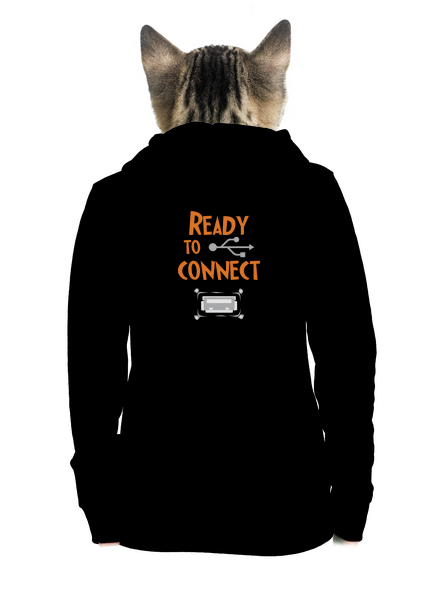 USB pripojenie dámska mikina na zips Black