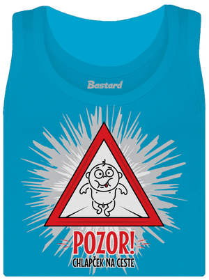 Chlapček na ceste dámske tielko klasické Blue Atol