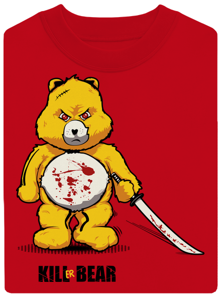Killer bear unisex mikina bez kapucne Red