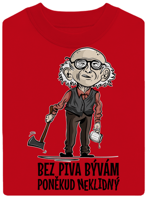 Neklidný bez piva unisex mikina bez kapucne Red