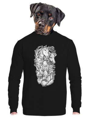 unisex mikina bez kapucne