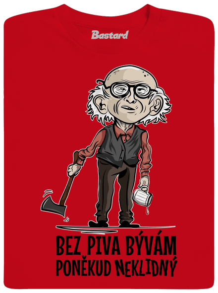 Neklidný bez piva pánske tričko Red