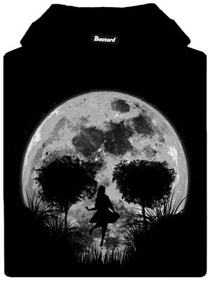 Smrtiaci spln dámska mikina klokanka Black