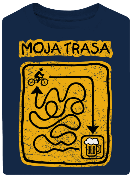 Moja trasa unisex tričko oversized Midnight Blue