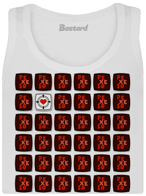 Pexeso dámske tielko klasické White