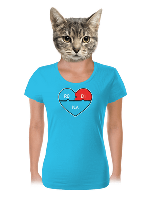 Rodinné puzzle dámske tričko Blue Atol