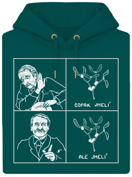 Cimrman: Copak jmelí unisex mikina premium Emerald Green