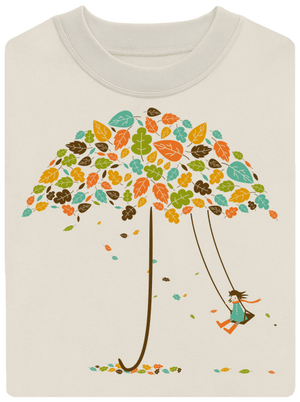 Radosť z jesene unisex mikina bez kapucne Off White