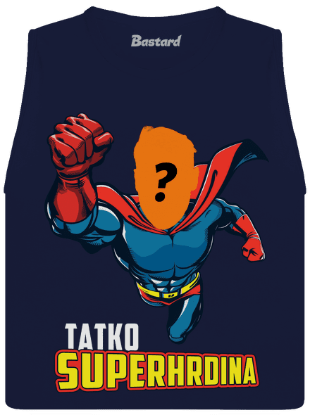 Tatko superhrdina dámske tielko voľné Navy