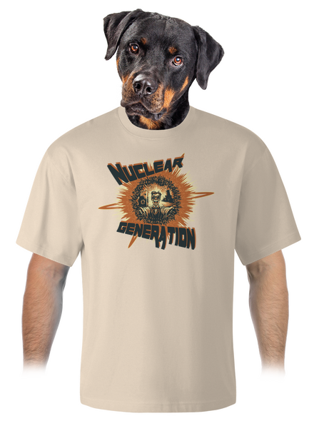 Nuclear generation 2 unisex tričko oversized Almond