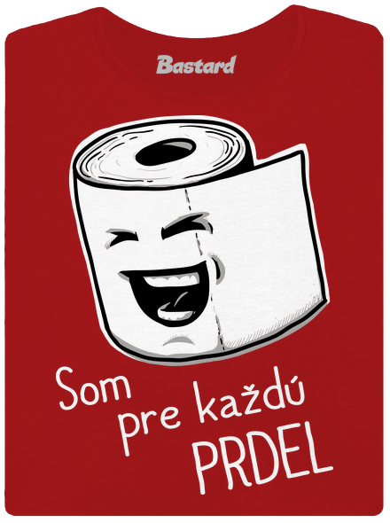 Prdel dámske tričko s lemom Red Mal