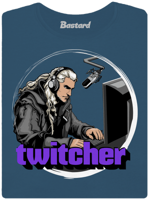 Twitcher dámske tričko prémium Petrol Blue