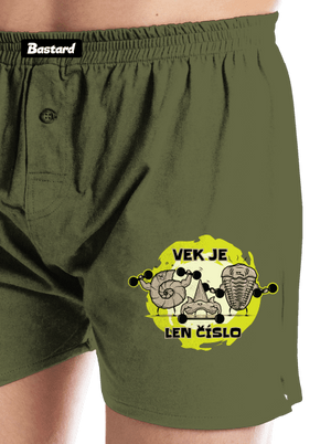 Vek je len číslo pánske trenky Khaki