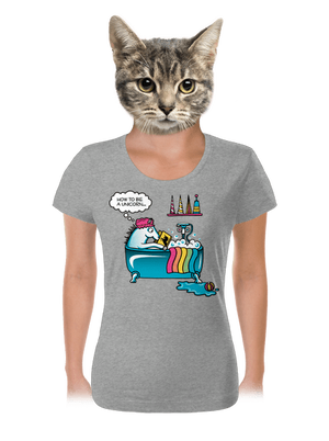 Ako sa stať jednorožcom dámske tričko Dark Gray Melange