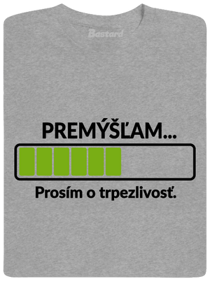 Premýšľam pánske tričko Sport Grey