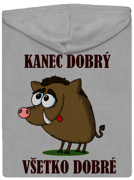 Kanec dobrý pánska mikina na zips Light Melange