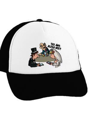 Svadobný obrad šiltovka truckerka Black cap