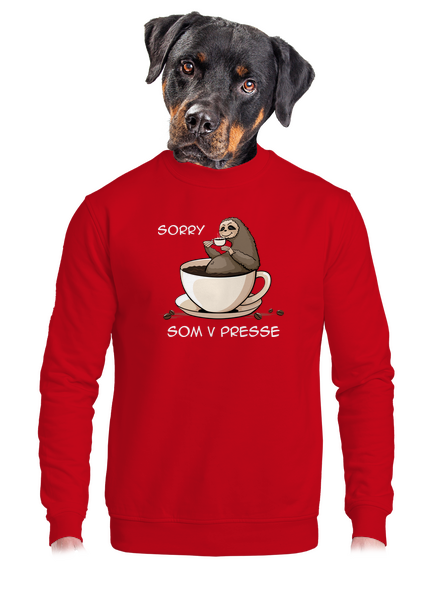 V presse unisex mikina bez kapucne Red