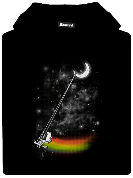 Unicorn Universe detská mikina klokanka Black
