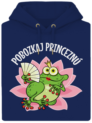Pobozkaj princeznú a princa unisex mikina premium Navy