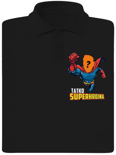 Tatko superhrdina pánska polokošeľa Black