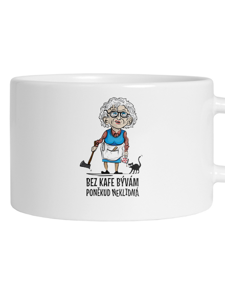 Neklidná bez kafe hrnček makronka White