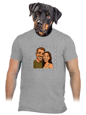 Karikatúra z vlastnej fotky pánske tričko Sport Grey