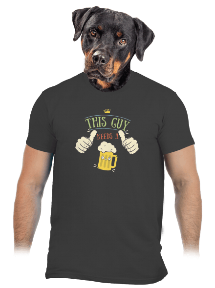 This guy needs a beer pánske tričko Dark Grey