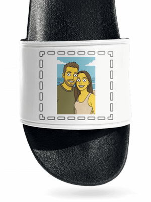 Simpsonovi z vlastnej fotky šľapky White