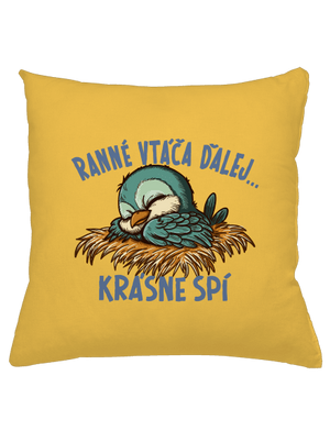 Ranné vtáča spí vankúš Yellow Gold