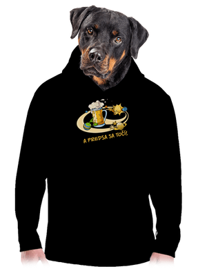 A predsa sa točí! pánska mikina klokanka Black