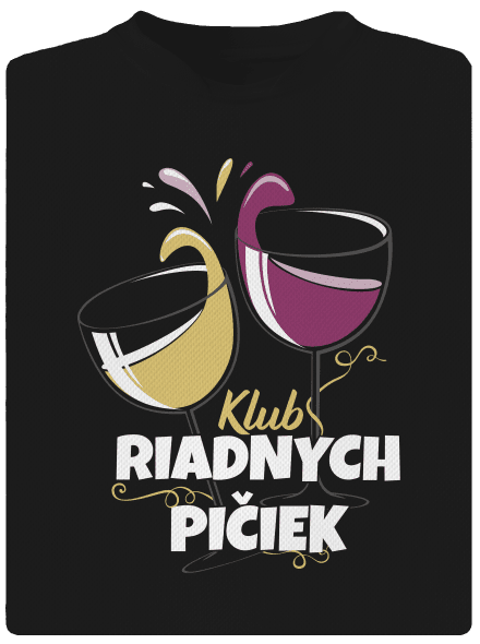 Klub riadnych pičiek pánske športové tričko Black