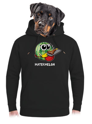 Melouní rodina unisex mikina premium Dark Black